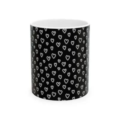 Heartstrings Black Mug